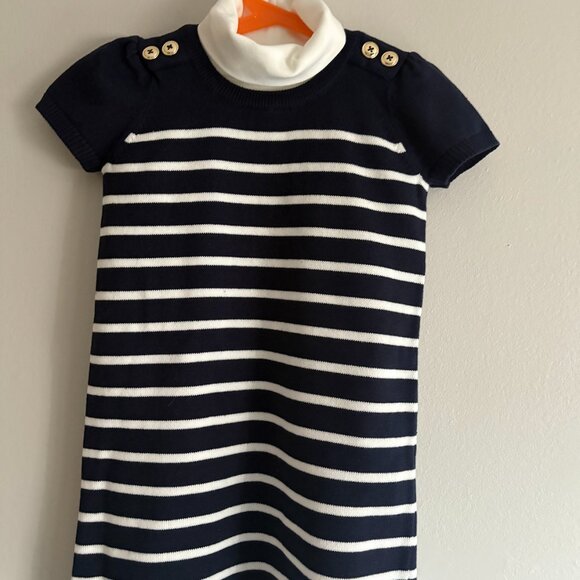 Gymboree Girls' Striped Sweater Dress - Size 5T - Navy Blue & White (NWT) - Picture 3 of 7